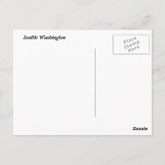 Seattle Postkarte (Rückseite)