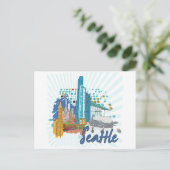Seattle Postkarte (Stehend Vorderseite)