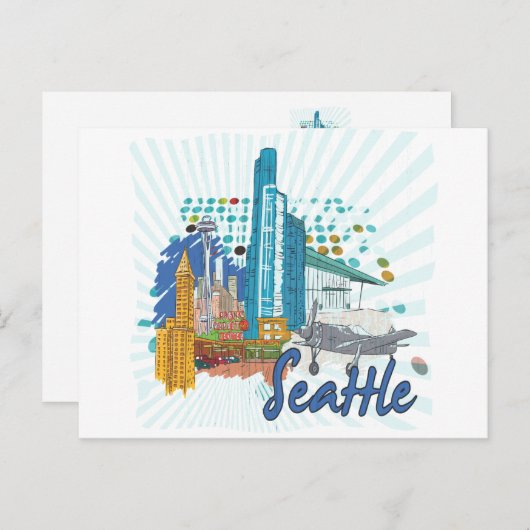 Seattle Postkarte (Vorne/Hinten)