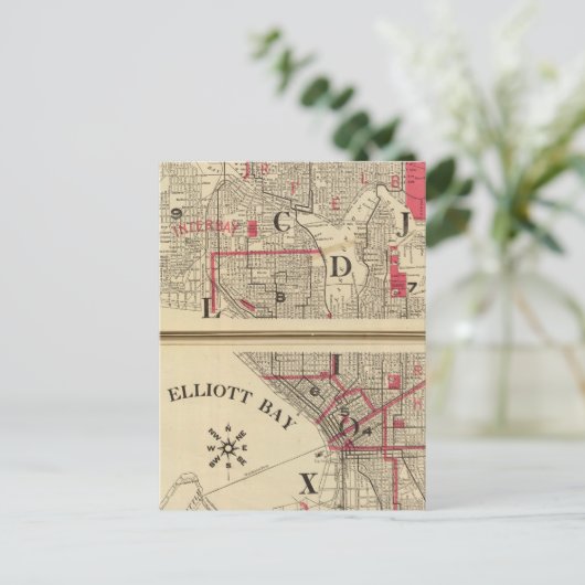 Seattle Postkarte (Stehend Vorderseite)