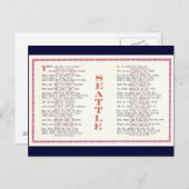 Seattle Postkarte (Vorne/Hinten)