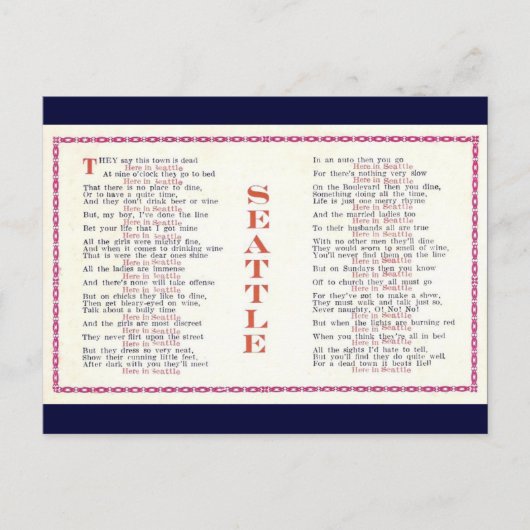 Seattle Postkarte (Vorderseite)
