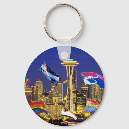 Seattle Pride Schlüsselanhänger (Vorderseite)