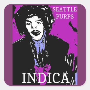 SEATTLE PURPS INDICA QUADRATISCHER AUFKLEBER