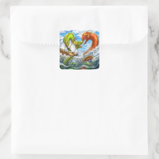 Seattle Quadratischer Aufkleber (Tasche)