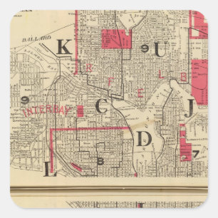 Seattle Quadratischer Aufkleber