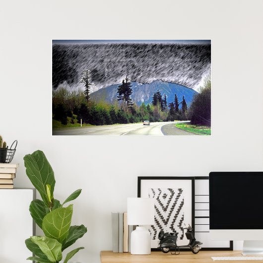 Seattle Rain Print Poster (Heimbüro)