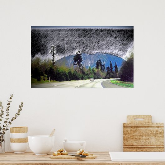 Seattle Rain Print Poster (Küche)