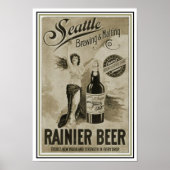 Seattle Ranier Beer Ad Poster 13 x 19 (Vorne)