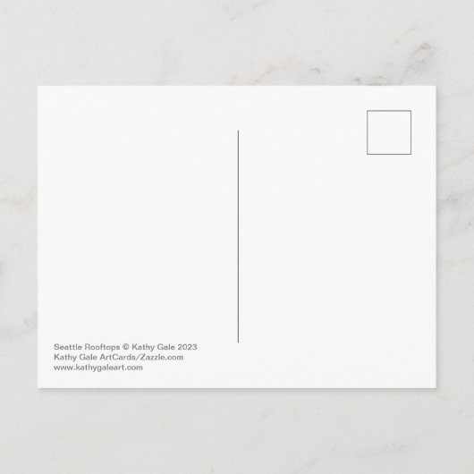 Seattle Rooftops Postkarte (Rückseite)
