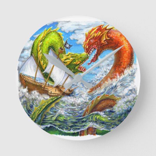 Seattle Runde Wanduhr (Vorderseite)