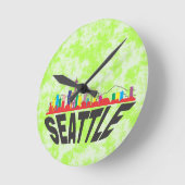Seattle Runde Wanduhr (Winkel)