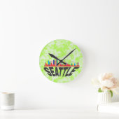 Seattle Runde Wanduhr (Zuhause)