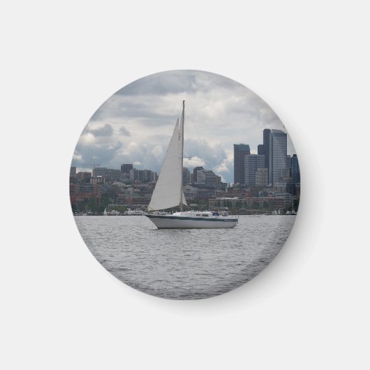 Seattle Sailboat City Magnet (Vorne)