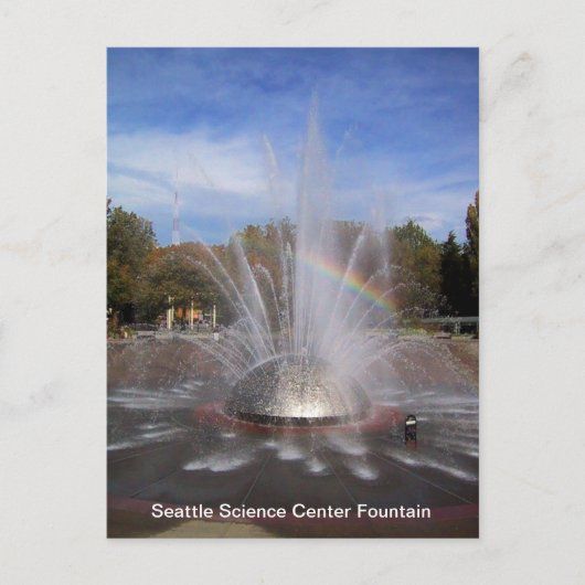 Seattle Science Center Fountain Card Postkarte (Vorderseite)
