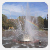 Seattle Science Center Fountain Washington Foto Quadratischer Aufkleber (Vorderseite)
