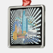 Seattle Silbernes Ornament (Links)