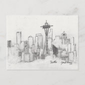 Seattle Sketch Postkarte (Vorderseite)
