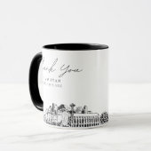 Seattle Sketch Simple Custom Wedding Coffee Tasse (Vorderseite Links)