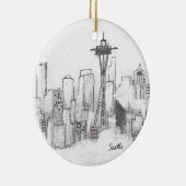 Seattle-Skizze Keramikornament (Rechts)