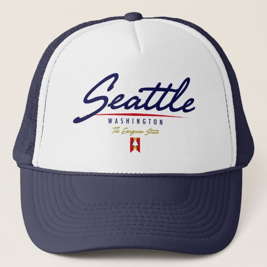 Seattle-Skript Truckerkappe (Vorderseite)