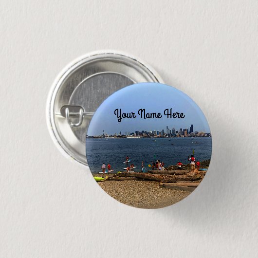Seattle Skyline #4 Button (Vorne & Hinten)