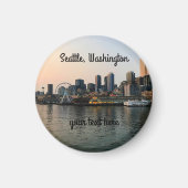 Seattle Skyline #5 Round Magnet (Vorne)