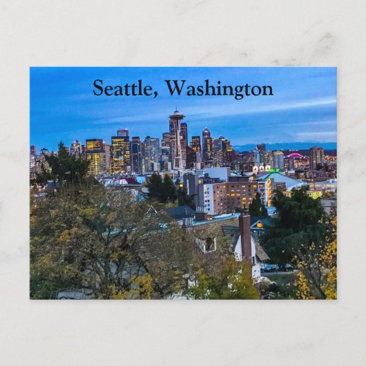Seattle Skyline #7 Postcard Postkarte (Vorderseite)