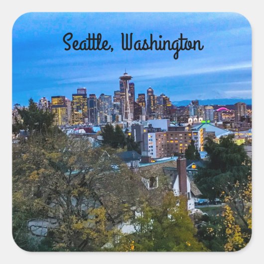 Seattle Skyline #7 Stickers (Vorderseite)
