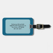 Seattle Skyline Abstrakt Art Gepäckanhänger (Vorderseite horizontal)