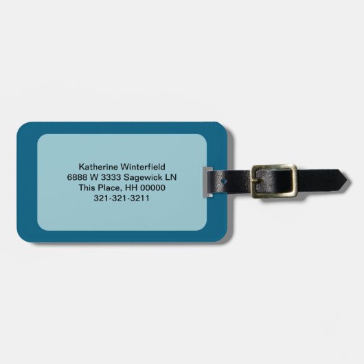 Seattle Skyline Abstrakt Art Gepäckanhänger (Vorderseite horizontal)