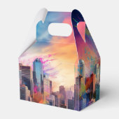 Seattle Skyline Abstrakt Art Geschenkschachtel (Rückseite)