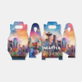 Seattle Skyline Abstrakt Art Geschenkschachtel (Ungefaltet)