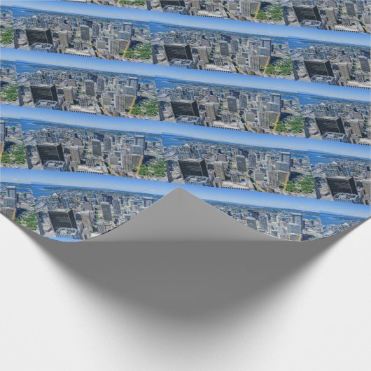 Seattle-Skyline-Antenne Geschenkpapier (Ecke)