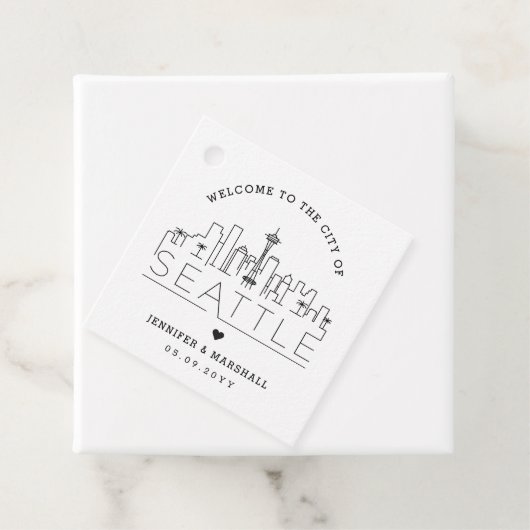 Seattle Skyline | Begrüßung Geschenkanhänger (Beispiel)
