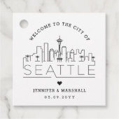 Seattle Skyline | Begrüßung Geschenkanhänger (Vorderseite)