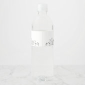 Seattle Skyline | Begrüßungsnachricht Wasserflaschenetikett (Rückseite)