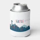 Seattle Skyline Blue Dosenkühler (Kanne Vorderseite)