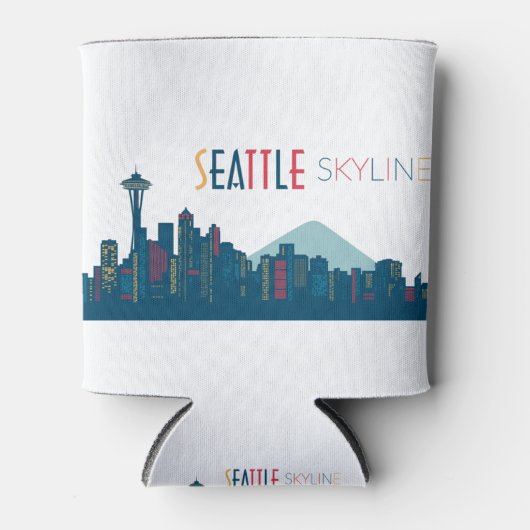 Seattle Skyline Blue Dosenkühler (Vorderseite)