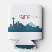 Seattle Skyline Blue Dosenkühler (Rückseite)