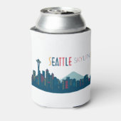 Seattle Skyline Blue Dosenkühler (Kanne Rückseite)