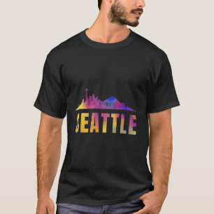Seattle Skyline City Town Washington Staat Usa Ame T-Shirt