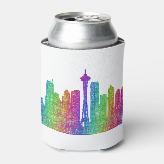 Seattle Skyline Dosenkühler (Kanne Vorderseite)