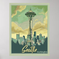 Seattle Skyline - Eine Jahrgangsreise