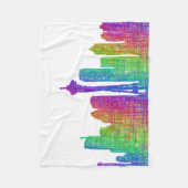 Seattle-Skyline Fleecedecke (Vorderseite)