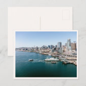 Seattle Skyline Foto Luftbild Downtown  Postkarte (Vorne/Hinten)