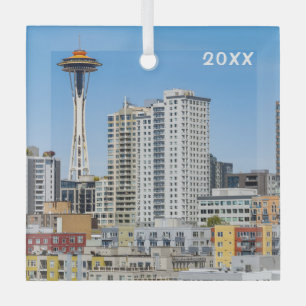 Seattle Skyline, Glasverzierung Ornament Aus Glas