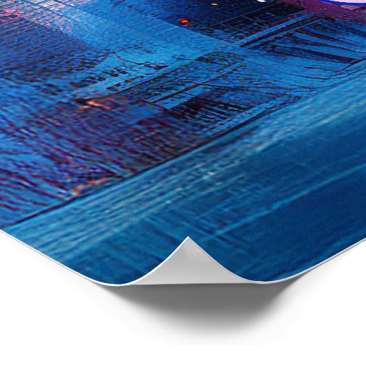 Seattle Skyline Graffiti Art Poster (Ecke)