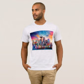 Seattle Skyline Graffiti Art T-Shirt (Vorne ganz)