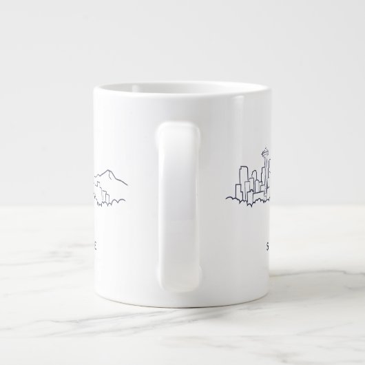 Seattle Skyline Jumbo-Tasse (Rückseite)
